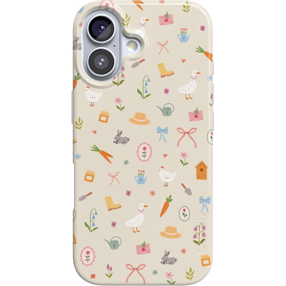 image:imageCasely iPhone 17 Case Hoppy Garden Spring Things Compatible with MagSafe Classic Ultra Thin Design