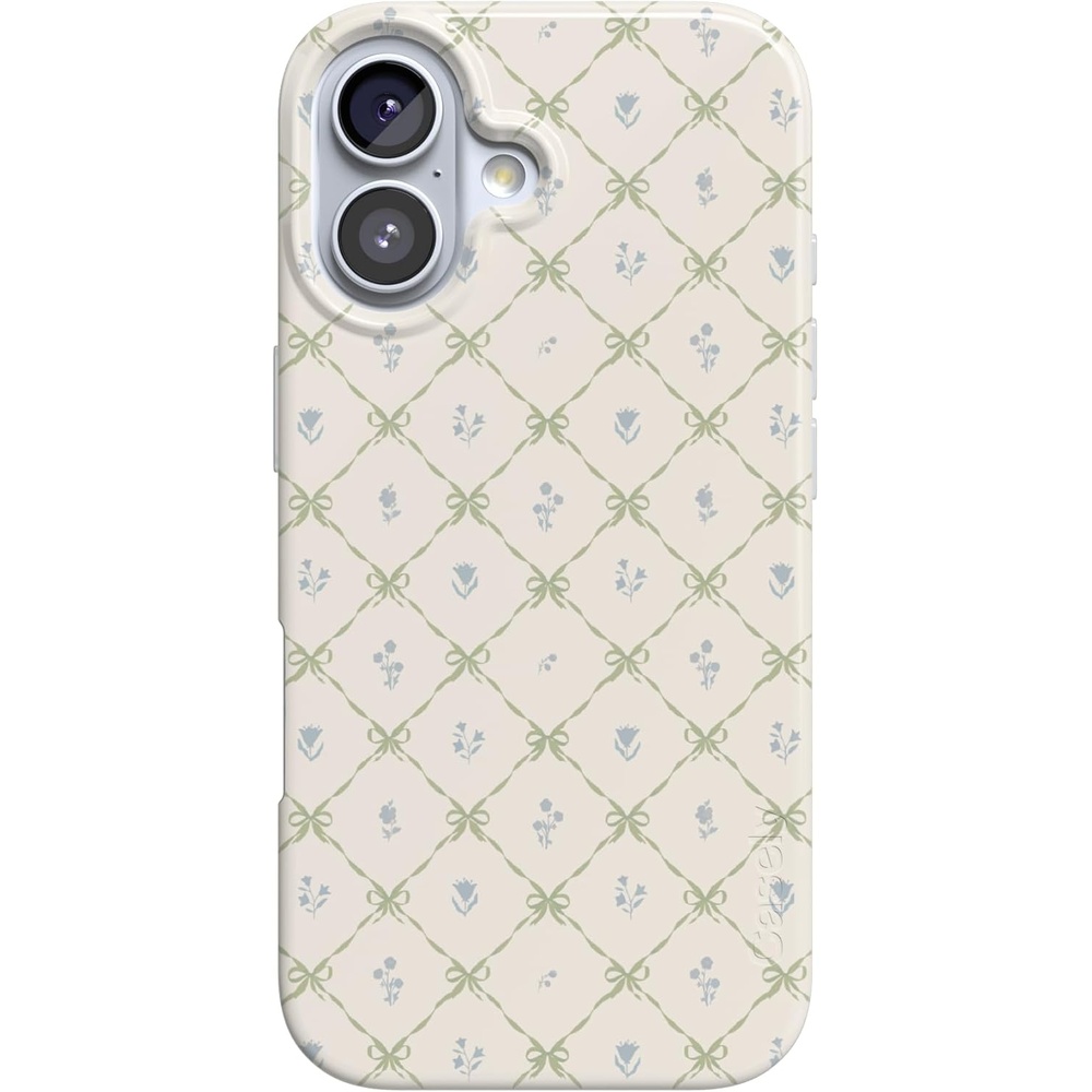 image:imageCasely iPhone 17 Case Petite Petals Floral Dainty Lattice Compatible with MagSafe Classic Ultra Thin Design
