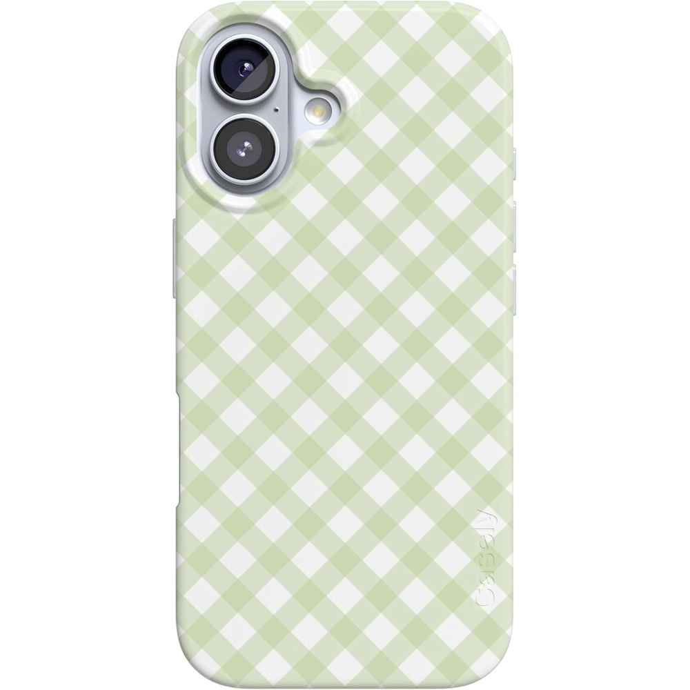 image:imageCasely iPhone 17 Case Sunday Best Mint Lattice Compatible with MagSafe Classic Ultra Slim Design