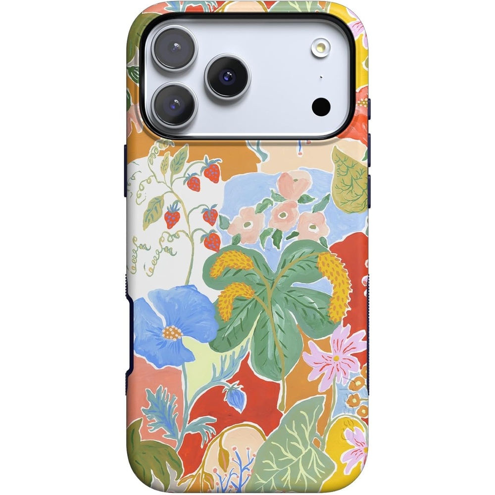 image:imageCasely iPhone 17 Pro Case Into the Wild Black Leopard Bold Protective Design MagSafe Compatible DesignBotanical Blooms Floral Patchwork