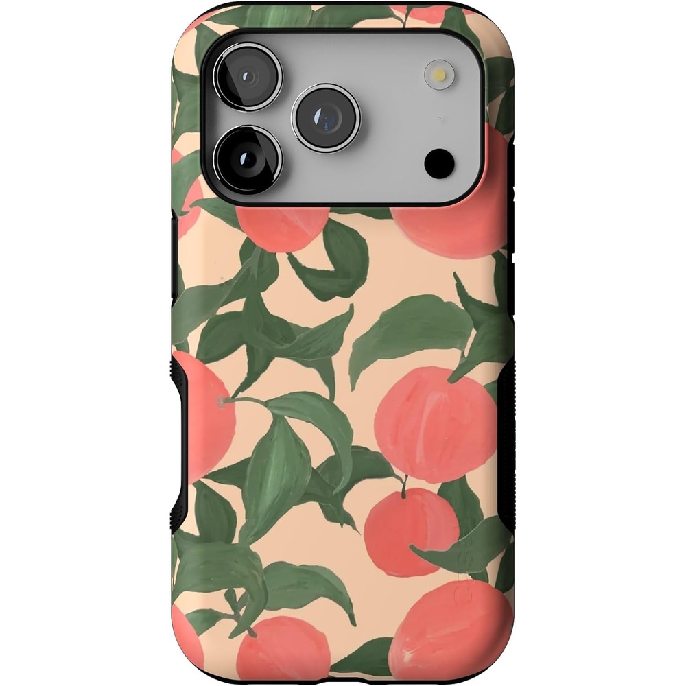image:imageCasely iPhone 17 Pro Case Into the Wild Black Leopard Bold Protective Design MagSafe Compatible DesignFeeling Peachy Blush Vines