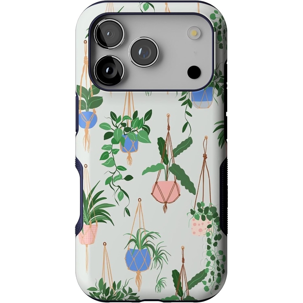 image:imageCasely iPhone 17 Pro Case Into the Wild Black Leopard Bold Protective Design MagSafe Compatible DesignHanging Around Potted Plants Floral