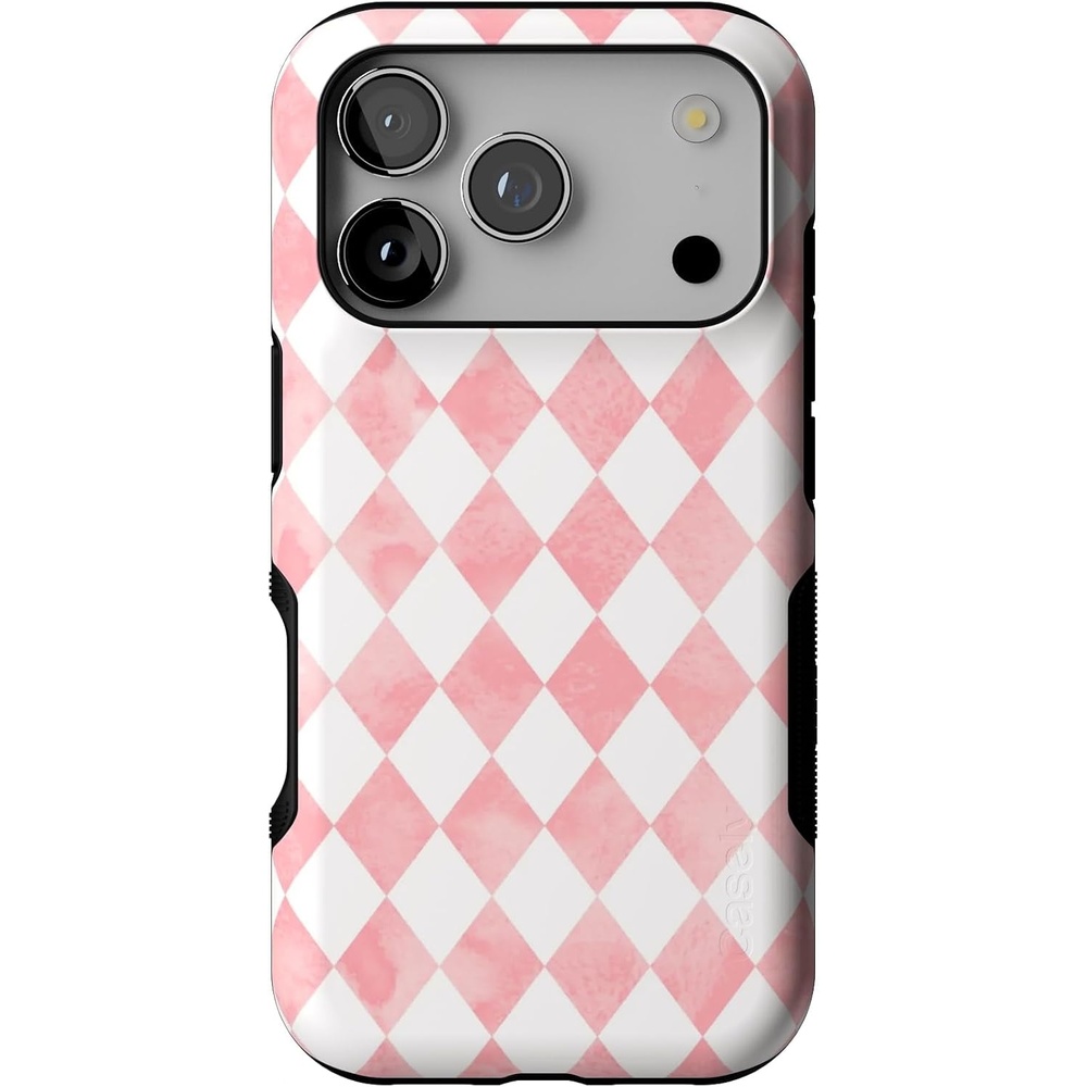 image:imageCasely iPhone 17 Pro Case Into the Wild Black Leopard Bold Protective Design MagSafe Compatible DesignQueen of Diamonds Pink Watercolor
