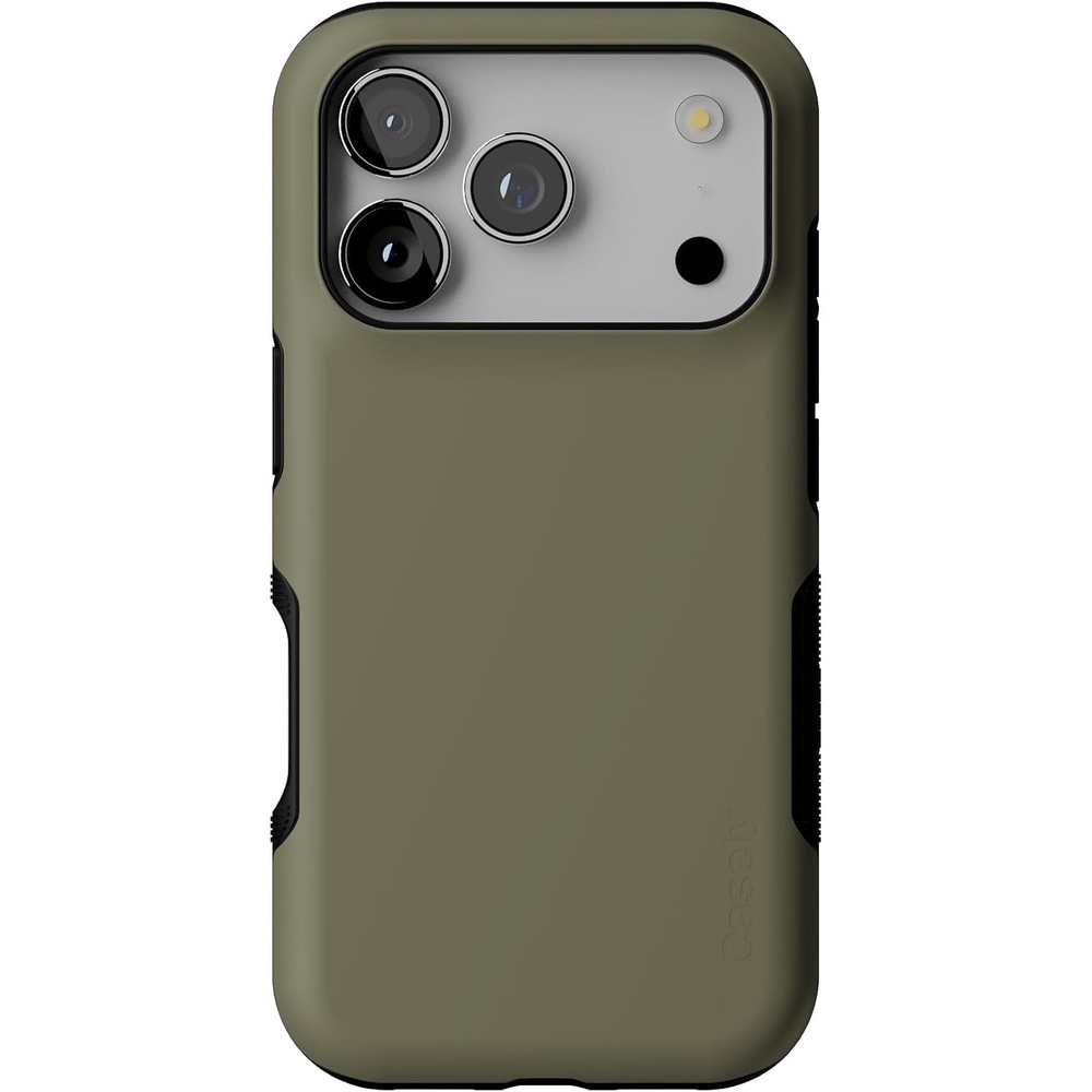 image:imageCasely iPhone 17 Pro Case  Into the Wild  Black Leopard  Bold Protective Design  MagSafe Compatible DesignThe Boyfriend Collection  Army Green