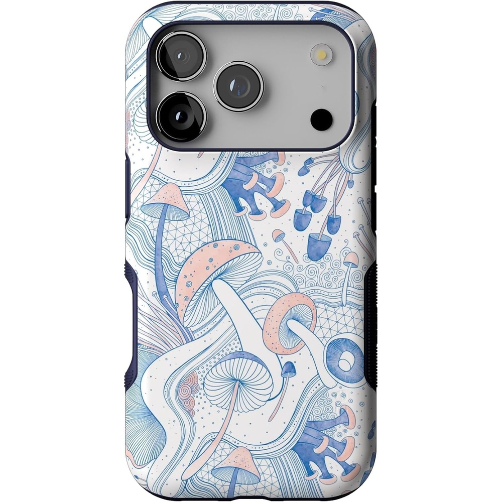 image:imageCasely iPhone 17 Pro Case  Into the Wild  Black Leopard  Bold Protective Design  MagSafe Compatible DesignThe Fun Guy  Enchanted Forest Mushroom Floral