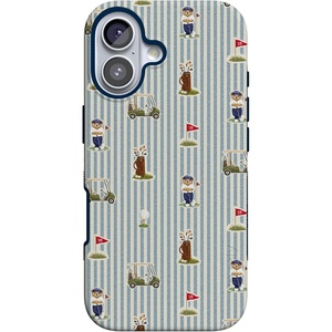 Casely iPhone 17 Case | Clubhouse | The Caddie Print | Bold Protective Design | Compatible with MagSafe