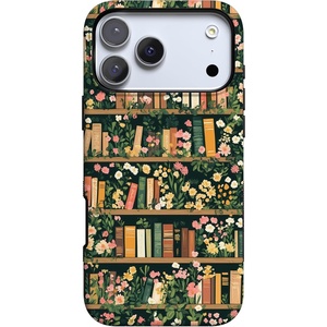 Casely iPhone 17 Pro Case | Into the Wild | Black Leopard | Bold Protective Design | MagSafe Compatible Design(Book Nook | Floral Library)