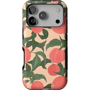 Casely iPhone 17 Pro Case | Into the Wild | Black Leopard | Bold Protective Design | MagSafe Compatible Design(Feeling Peachy | Blush Vines)