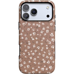 Casely iPhone 17 Pro Case | Into the Wild | Black Leopard | Bold Protective Design | MagSafe Compatible Design(Mocha Meadow | Tiny Flowers)