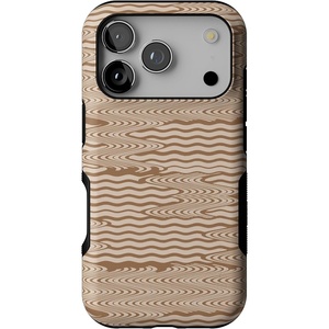 Casely iPhone 17 Pro Case | Into the Wild | Black Leopard | Bold Protective Design | MagSafe Compatible Design(Mocha Ripple | Brown Waves)