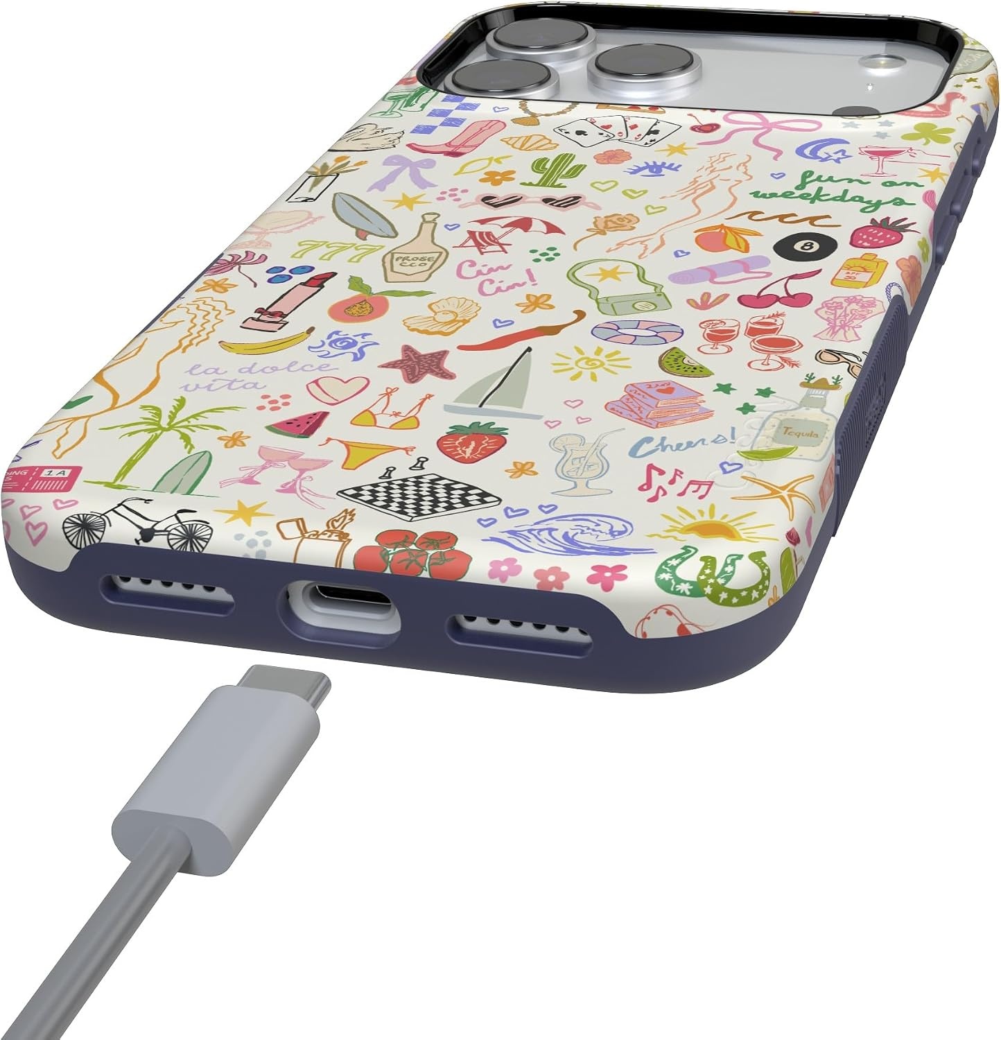 image:imageCasely iPhone 17 Pro Max Case Starfish Wishes Coral Pink Shimmer Bold Protective Design MagSafe Compatible DesignAll the Fun Things Fun on Weekdays