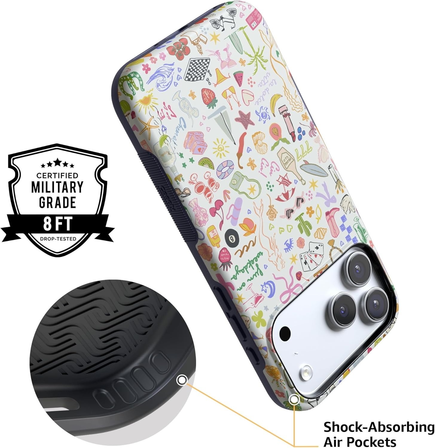 image:imageCasely iPhone 17 Pro Max Case Starfish Wishes Coral Pink Shimmer Bold Protective Design MagSafe Compatible DesignAll the Fun Things Fun on Weekdays