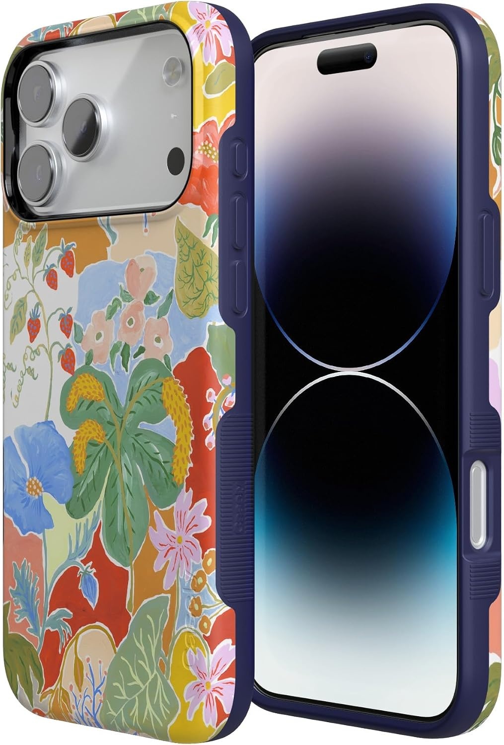 image:imageCasely iPhone 17 Pro Max Case Starfish Wishes Coral Pink Shimmer Bold Protective Design MagSafe Compatible DesignBotanical Blooms Floral Patchwork