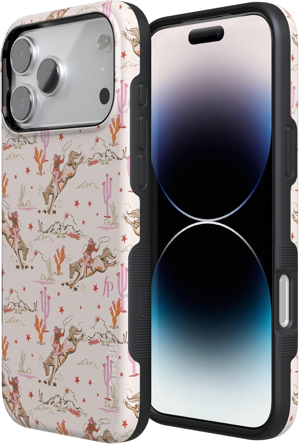 image:imageCasely iPhone 17 Pro Max Case Starfish Wishes Coral Pink Shimmer Bold Protective Design MagSafe Compatible DesignCowgirl Canyon FashionPass x Casely
