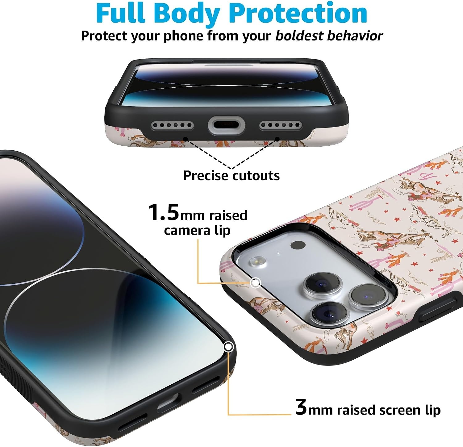 image:imageCasely iPhone 17 Pro Max Case Starfish Wishes Coral Pink Shimmer Bold Protective Design MagSafe Compatible DesignCowgirl Canyon FashionPass x Casely