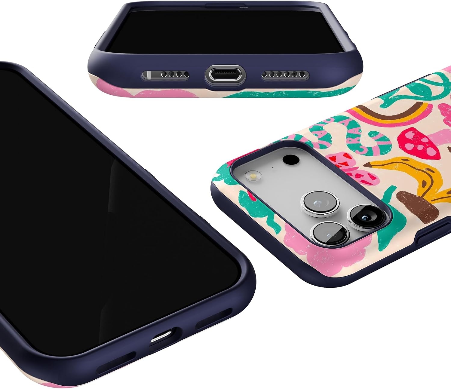 image:imageCasely iPhone 17 Pro Max Case Starfish Wishes Coral Pink Shimmer Bold Protective Design MagSafe Compatible DesignDoodle Bug Crayola Crayon