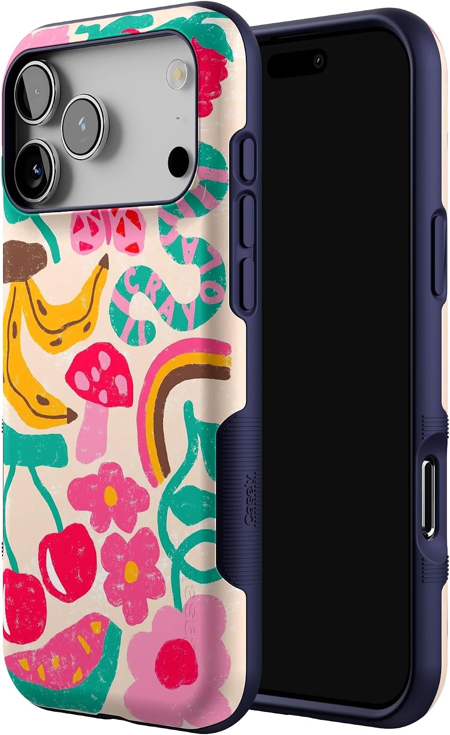 image:imageCasely iPhone 17 Pro Max Case Starfish Wishes Coral Pink Shimmer Bold Protective Design MagSafe Compatible DesignDoodle Bug Crayola Crayon