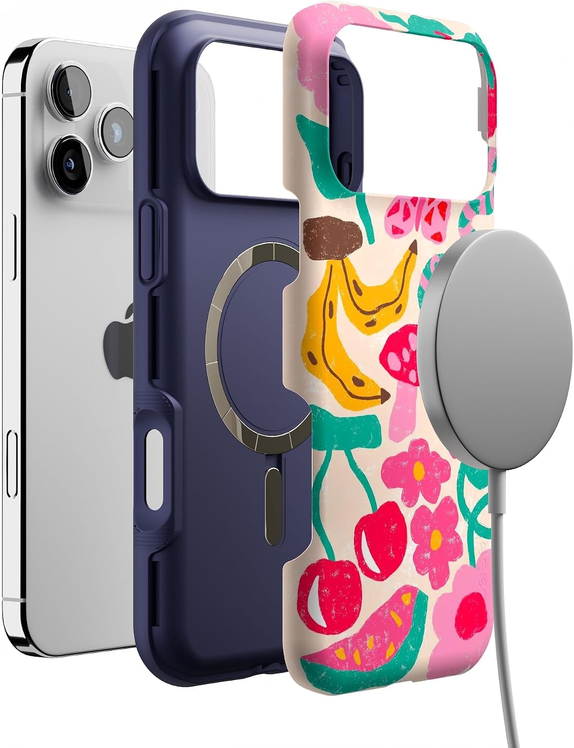 image:imageCasely iPhone 17 Pro Max Case Starfish Wishes Coral Pink Shimmer Bold Protective Design MagSafe Compatible DesignDoodle Bug Crayola Crayon