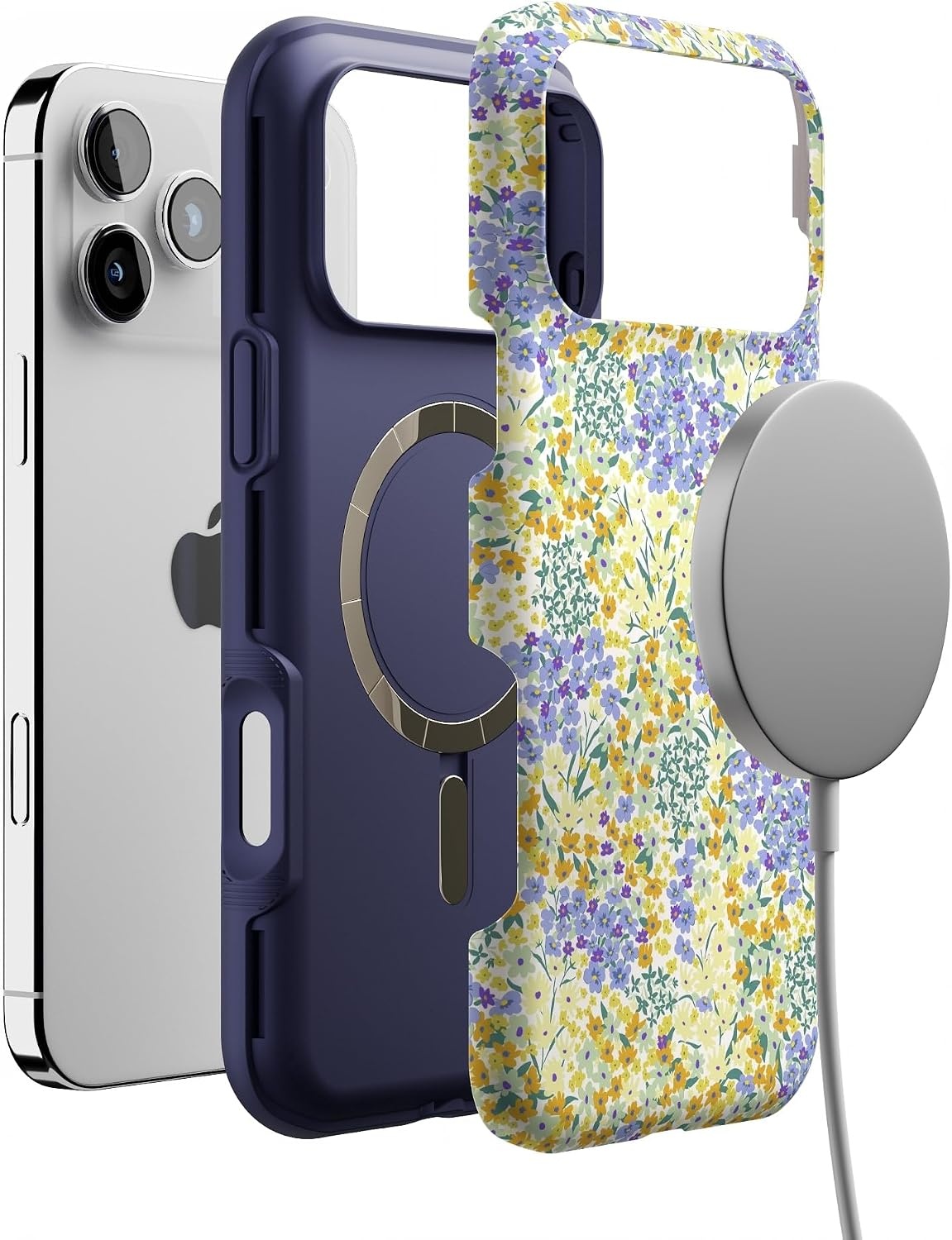 image:imageCasely iPhone 17 Pro Max Case Starfish Wishes Coral Pink Shimmer Bold Protective Design MagSafe Compatible DesignDream Garden Cottagecore