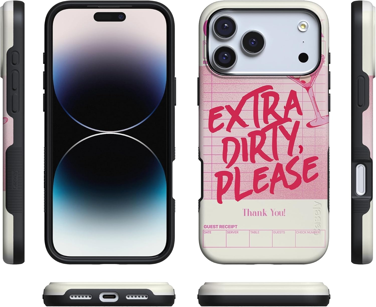 image:imageCasely iPhone 17 Pro Max Case Starfish Wishes Coral Pink Shimmer Bold Protective Design MagSafe Compatible DesignExtra Dirty Please Fun on Weekdays