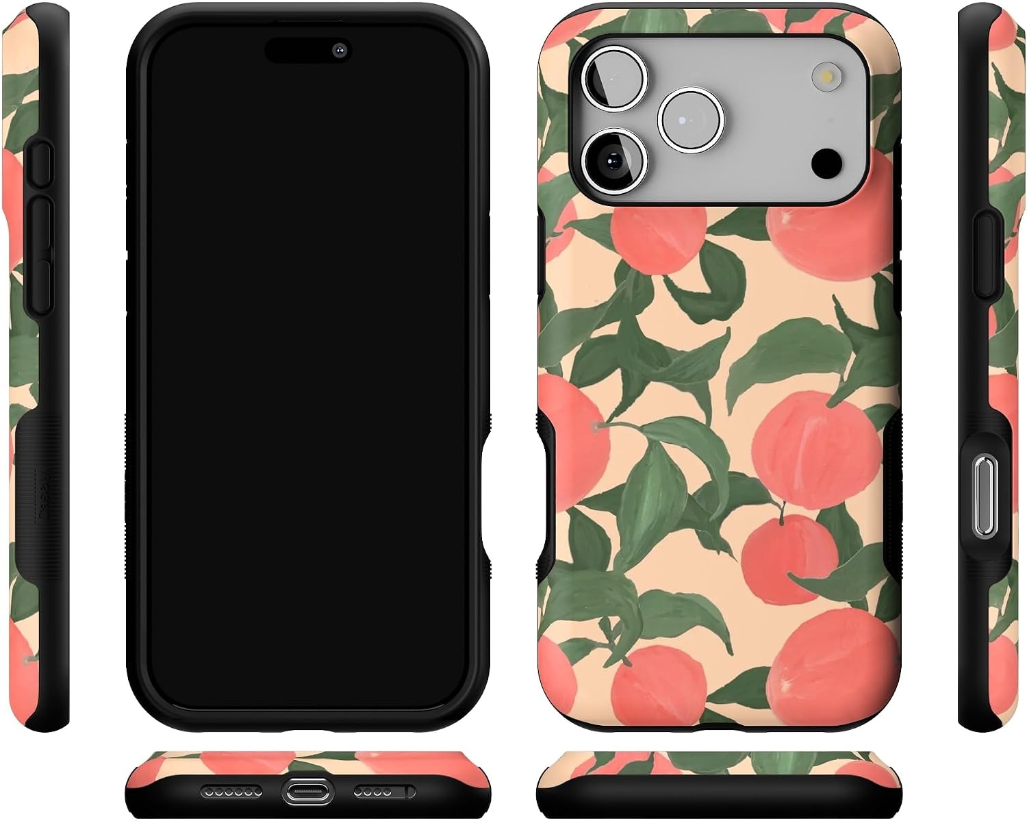 image:imageCasely iPhone 17 Pro Max Case Starfish Wishes Coral Pink Shimmer Bold Protective Design MagSafe Compatible DesignFeeling Peachy Blush Vines