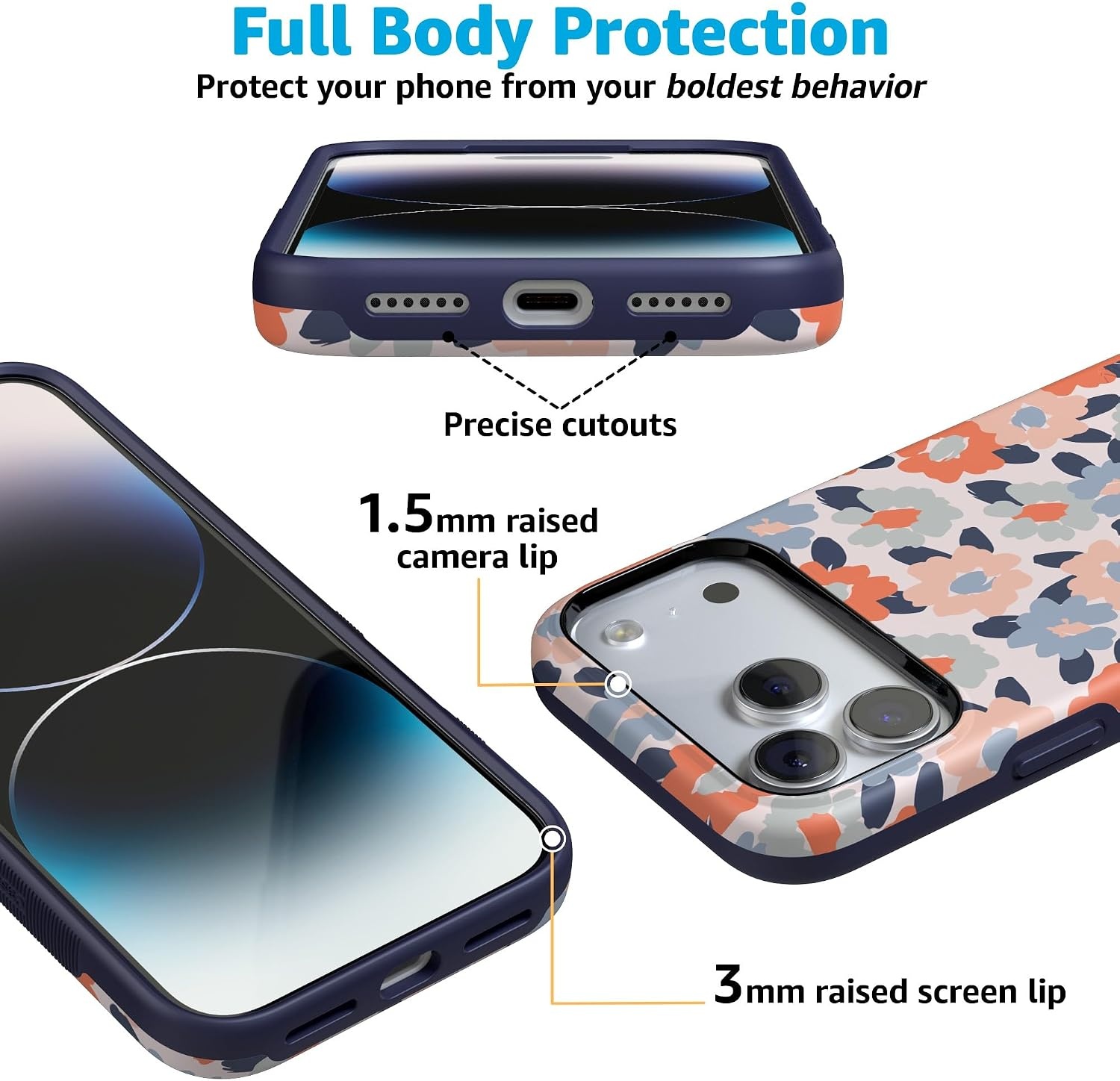 image:imageCasely iPhone 17 Pro Max Case Starfish Wishes Coral Pink Shimmer Bold Protective Design MagSafe Compatible DesignField of Flowers Pastel Floral