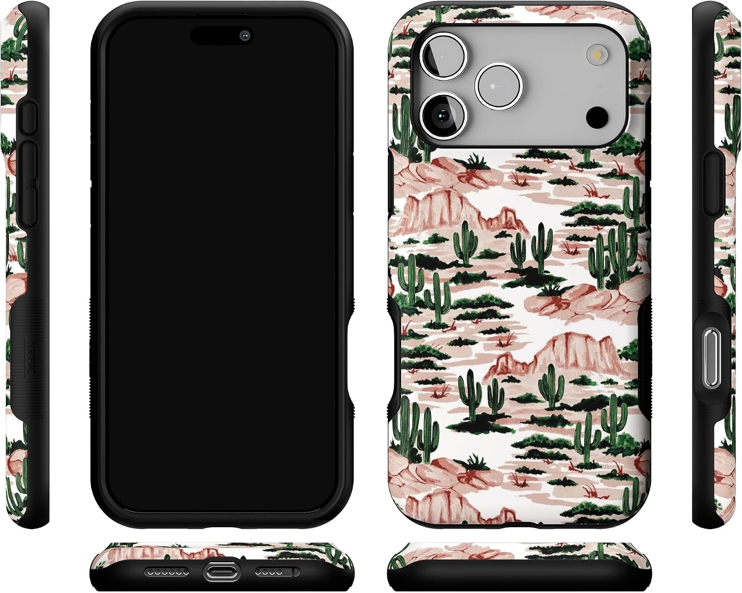 image:imageCasely iPhone 17 Pro Max Case Starfish Wishes Coral Pink Shimmer Bold Protective Design MagSafe Compatible DesignGold Rush Desert