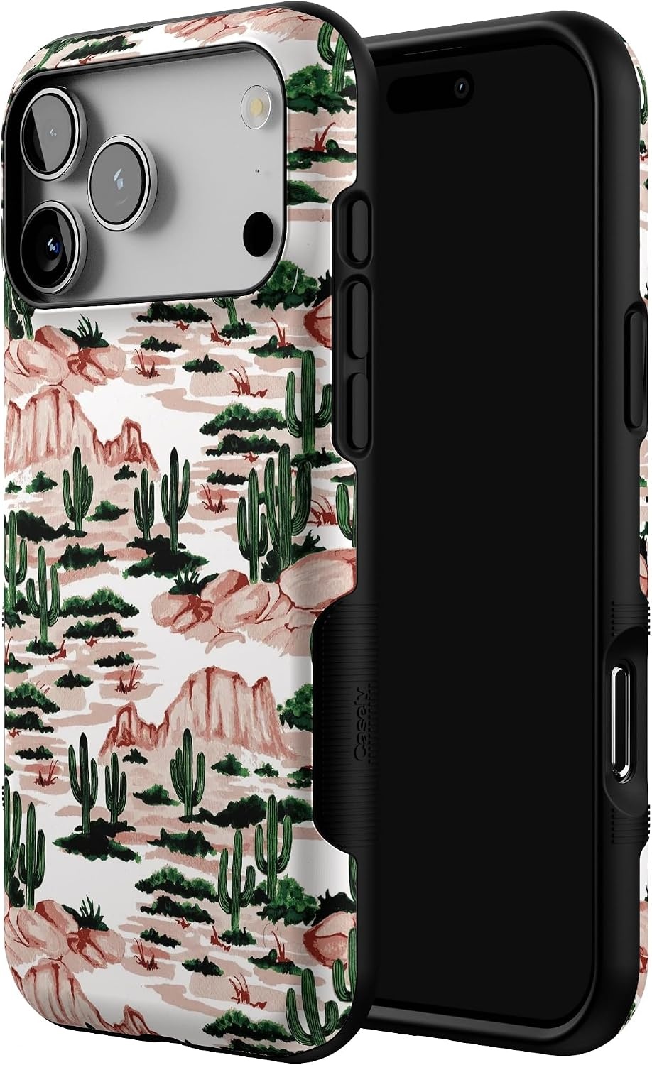 image:imageCasely iPhone 17 Pro Max Case Starfish Wishes Coral Pink Shimmer Bold Protective Design MagSafe Compatible DesignGold Rush Desert
