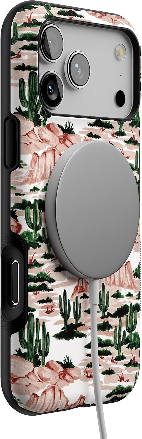 image:imageCasely iPhone 17 Pro Max Case Starfish Wishes Coral Pink Shimmer Bold Protective Design MagSafe Compatible DesignGold Rush Desert