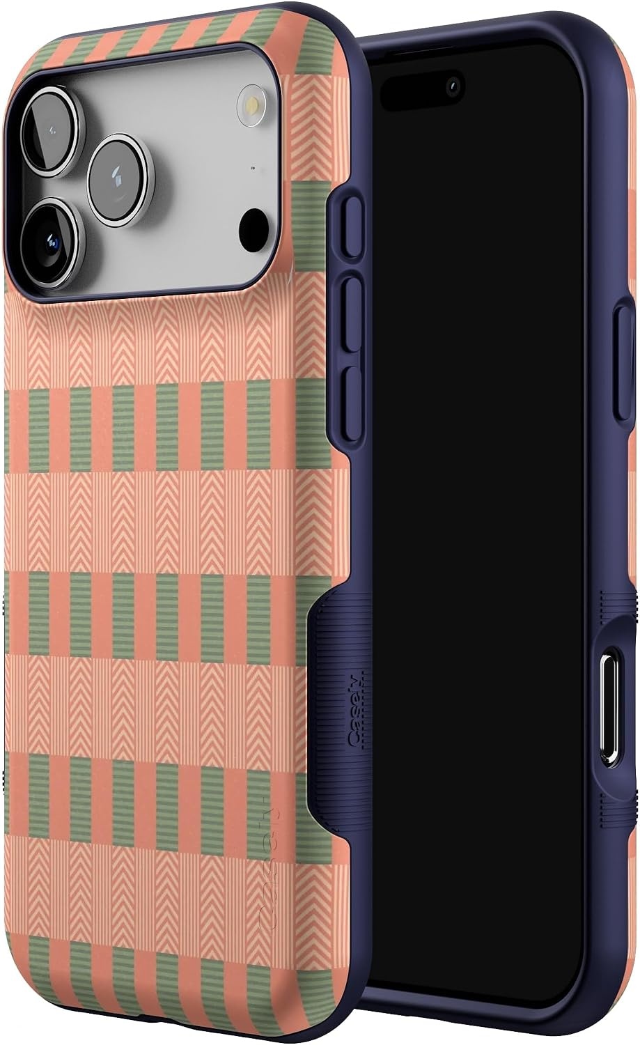 image:imageCasely iPhone 17 Pro Max Case Starfish Wishes Coral Pink Shimmer Bold Protective Design MagSafe Compatible DesignGrand Cabana Palm Beach