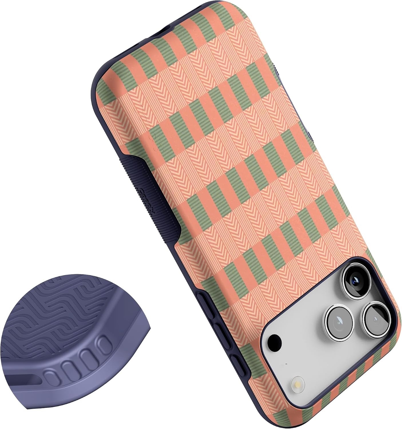 image:imageCasely iPhone 17 Pro Max Case Starfish Wishes Coral Pink Shimmer Bold Protective Design MagSafe Compatible DesignGrand Cabana Palm Beach