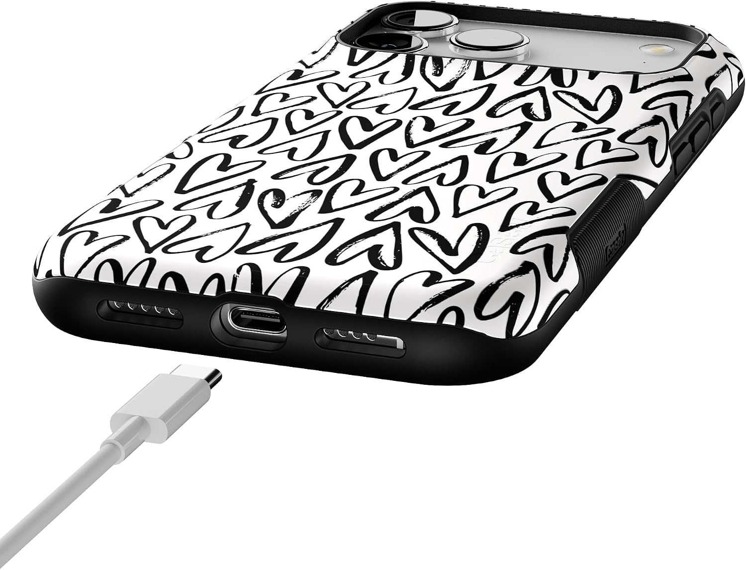image:imageCasely iPhone 17 Pro Max Case Starfish Wishes Coral Pink Shimmer Bold Protective Design MagSafe Compatible DesignHeart Throb Endless Hearts