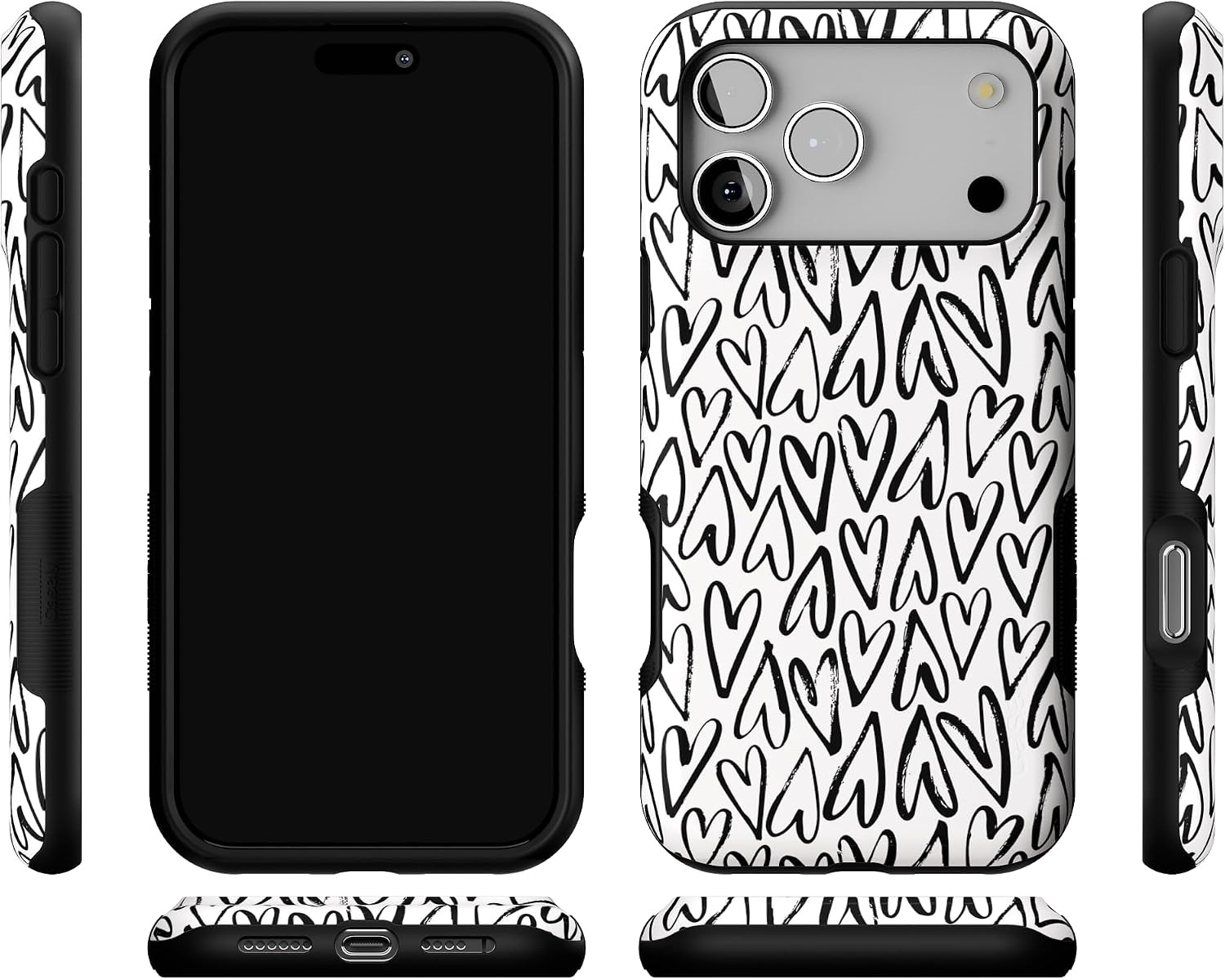 image:imageCasely iPhone 17 Pro Max Case Starfish Wishes Coral Pink Shimmer Bold Protective Design MagSafe Compatible DesignHeart Throb Endless Hearts
