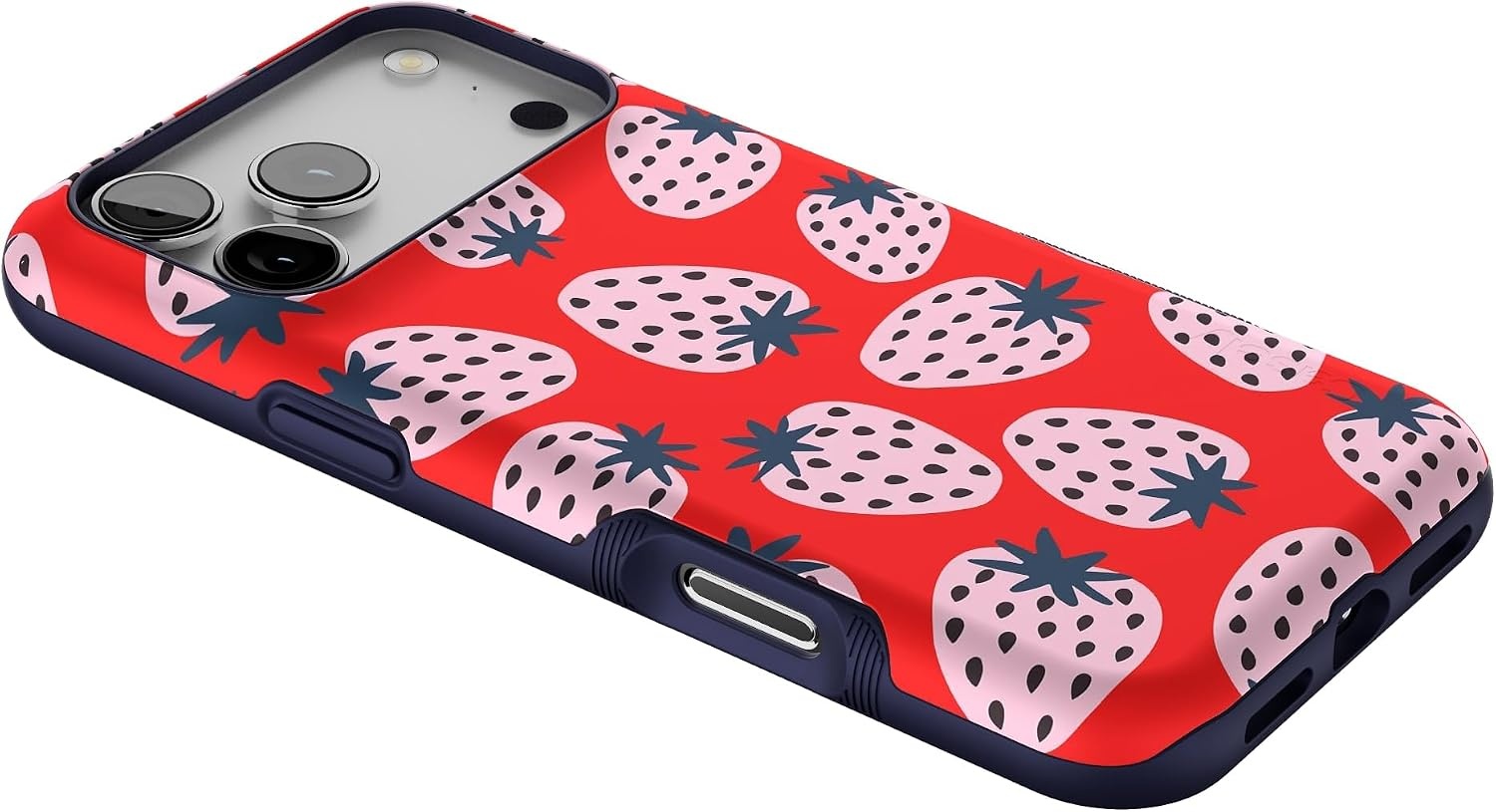 image:imageCasely iPhone 17 Pro Max Case Starfish Wishes Coral Pink Shimmer Bold Protective Design MagSafe Compatible DesignId Pick You Red Strawberry