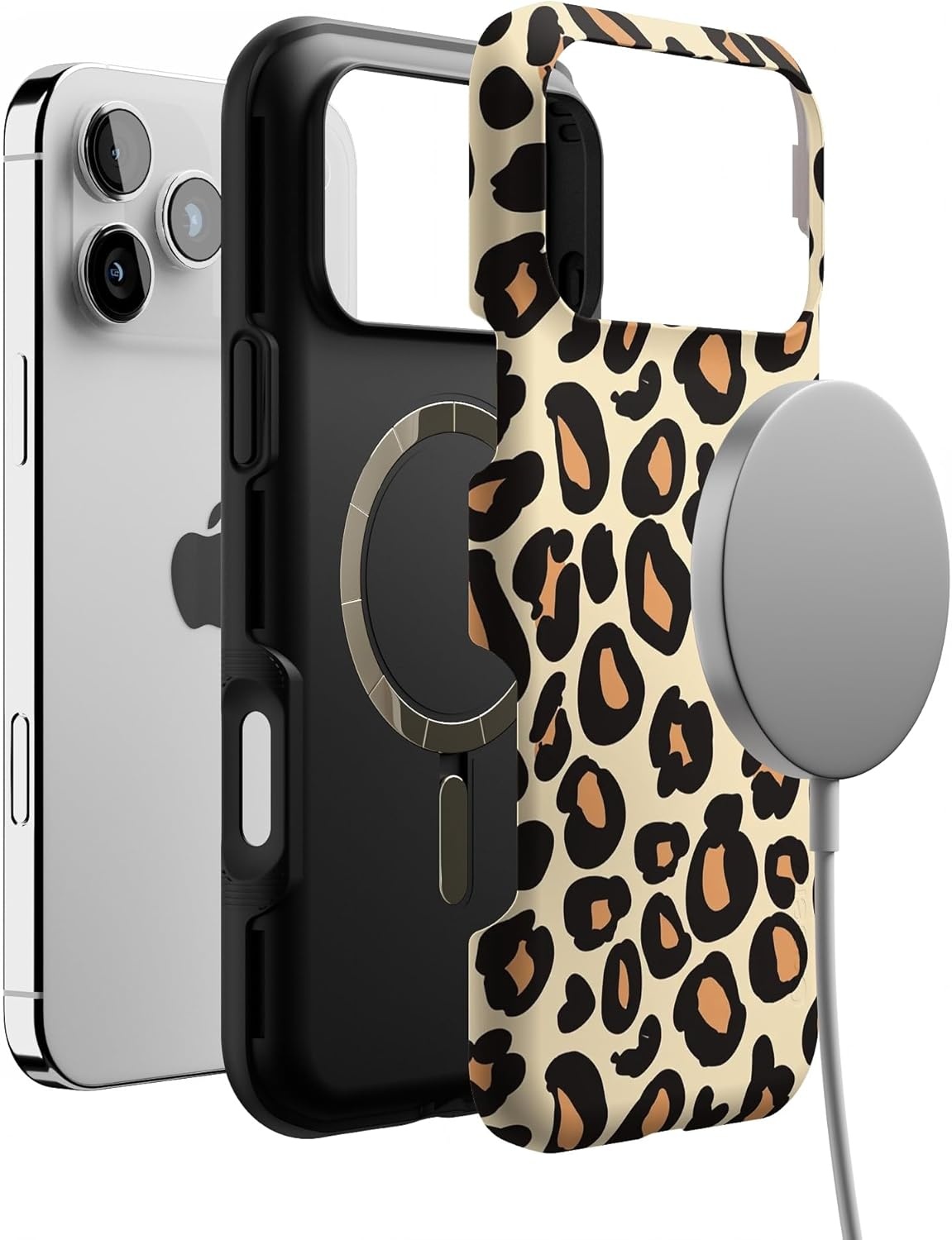 image:imageCasely iPhone 17 Pro Max Case Starfish Wishes Coral Pink Shimmer Bold Protective Design MagSafe Compatible DesignInto the Wild Leopard Print