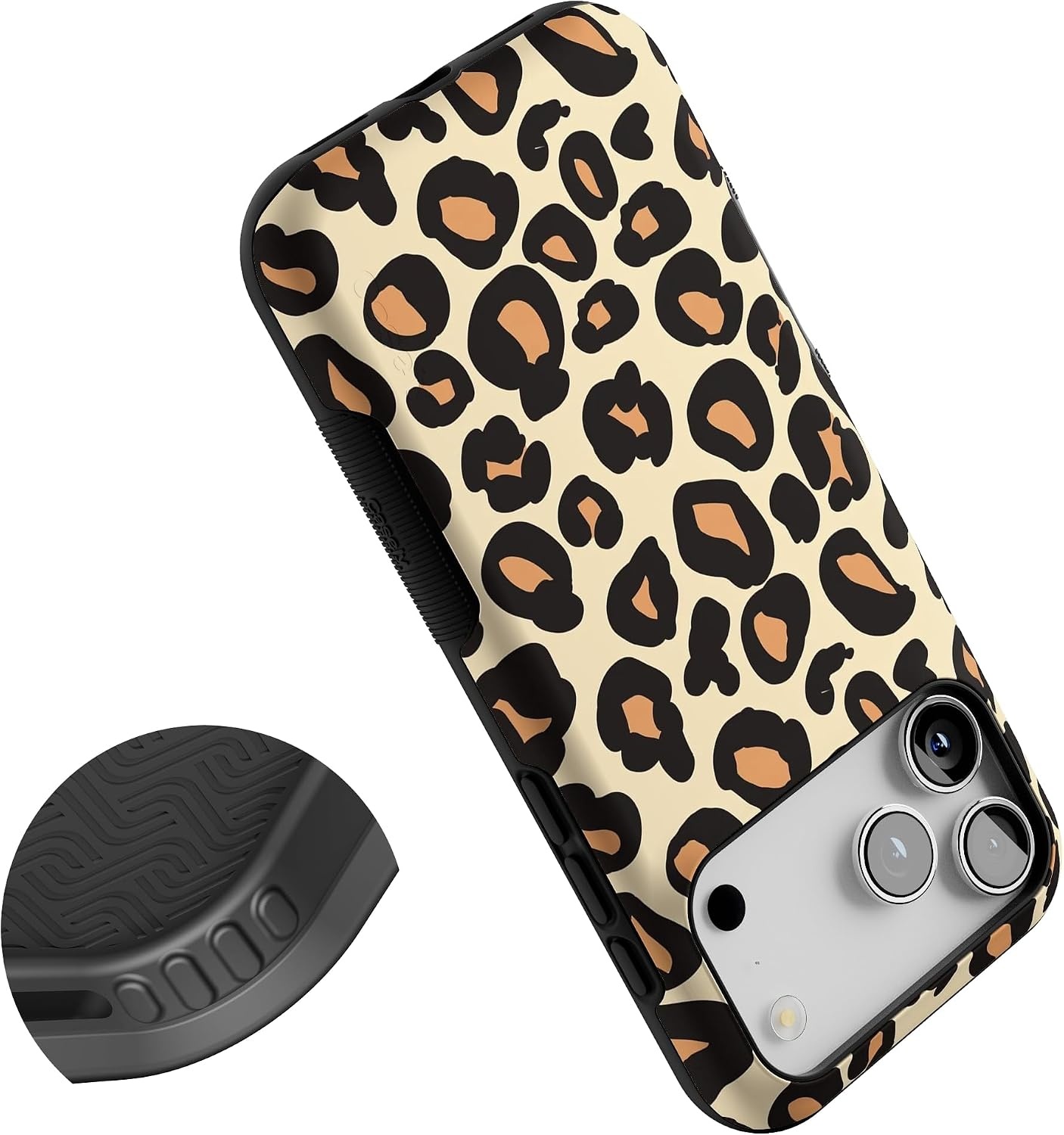 image:imageCasely iPhone 17 Pro Max Case Starfish Wishes Coral Pink Shimmer Bold Protective Design MagSafe Compatible DesignInto the Wild Leopard Print