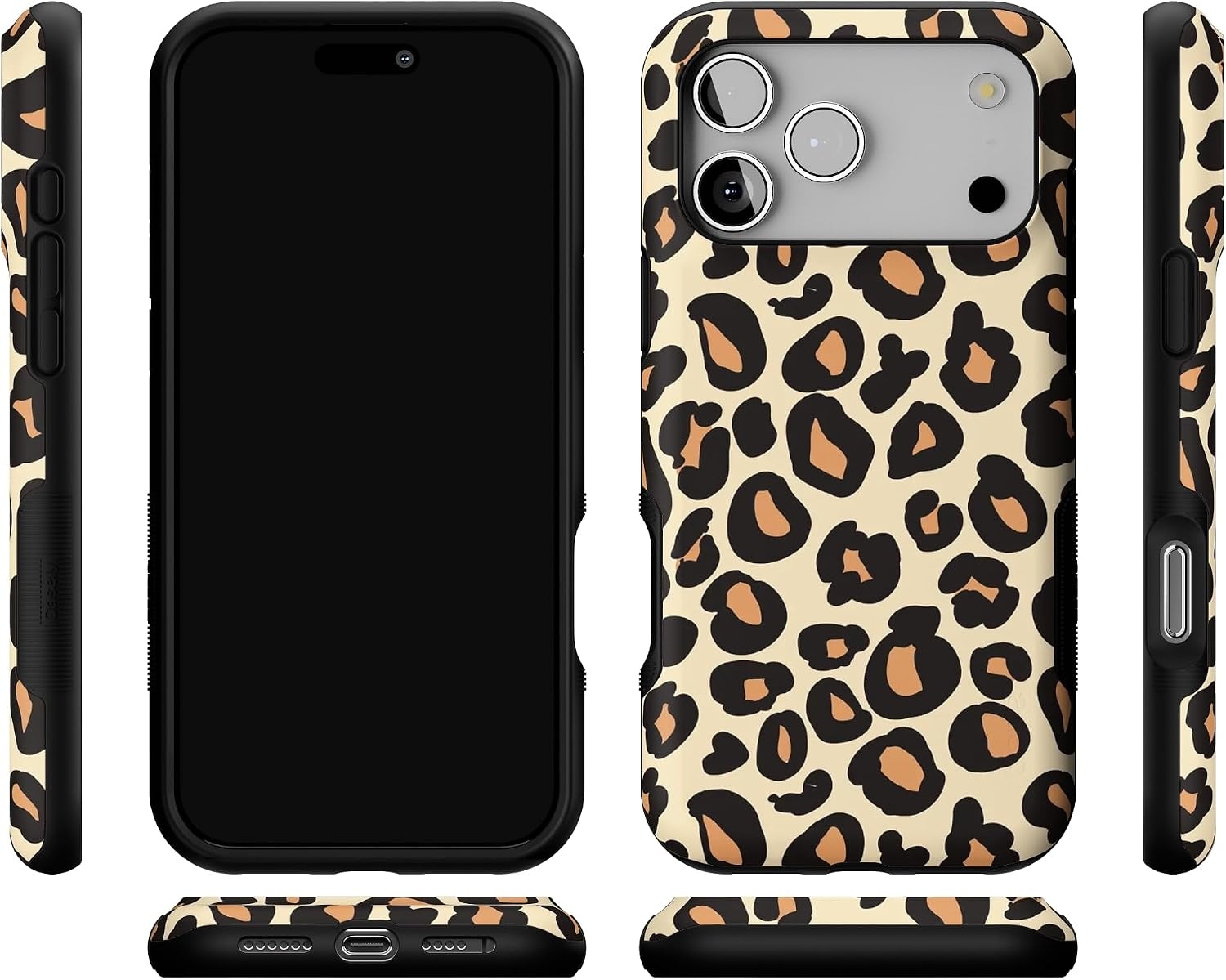 image:imageCasely iPhone 17 Pro Max Case Starfish Wishes Coral Pink Shimmer Bold Protective Design MagSafe Compatible DesignInto the Wild Leopard Print