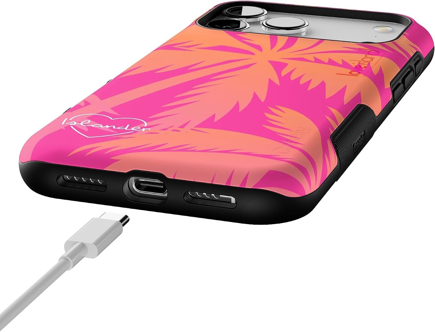 image:imageCasely iPhone 17 Pro Max Case Starfish Wishes Coral Pink Shimmer Bold Protective Design MagSafe Compatible DesignIslander Love Island