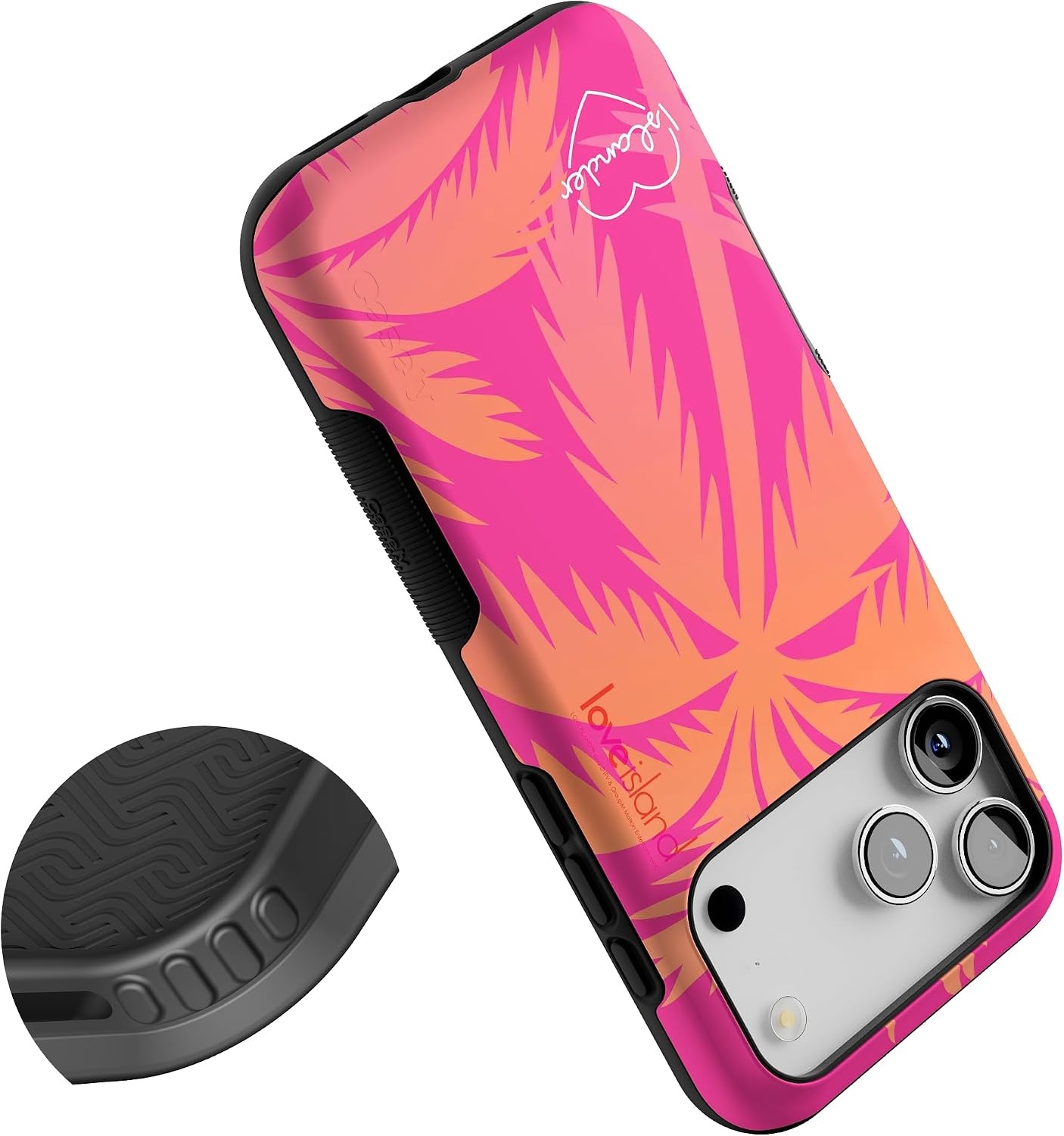 image:imageCasely iPhone 17 Pro Max Case Starfish Wishes Coral Pink Shimmer Bold Protective Design MagSafe Compatible DesignIslander Love Island
