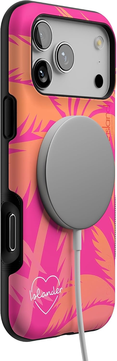 image:imageCasely iPhone 17 Pro Max Case Starfish Wishes Coral Pink Shimmer Bold Protective Design MagSafe Compatible DesignIslander Love Island