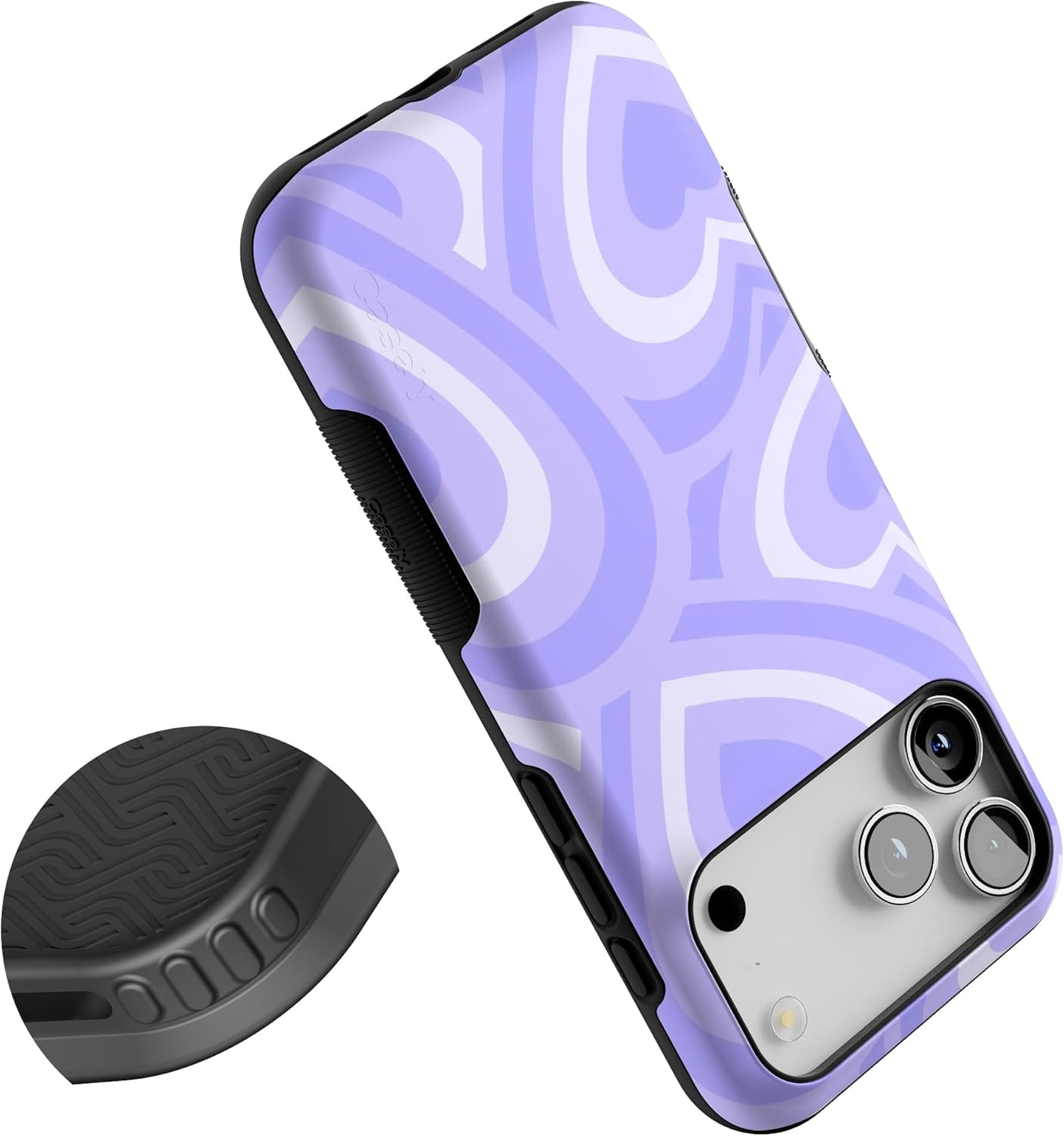 image:imageCasely iPhone 17 Pro Max Case Starfish Wishes Coral Pink Shimmer Bold Protective Design MagSafe Compatible DesignLove Song Lavender Heart