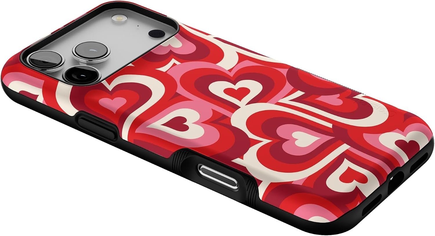 image:imageCasely iPhone 17 Pro Max Case Starfish Wishes Coral Pink Shimmer Bold Protective Design MagSafe Compatible DesignLove Song Remix Ombre Hearts