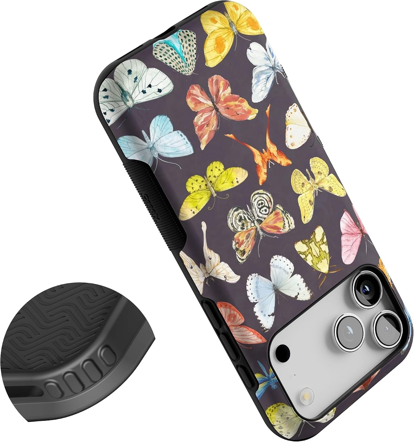 image:imageCasely iPhone 17 Pro Max Case Starfish Wishes Coral Pink Shimmer Bold Protective Design MagSafe Compatible DesignMidnight Monarch Jenna Palek x Casely