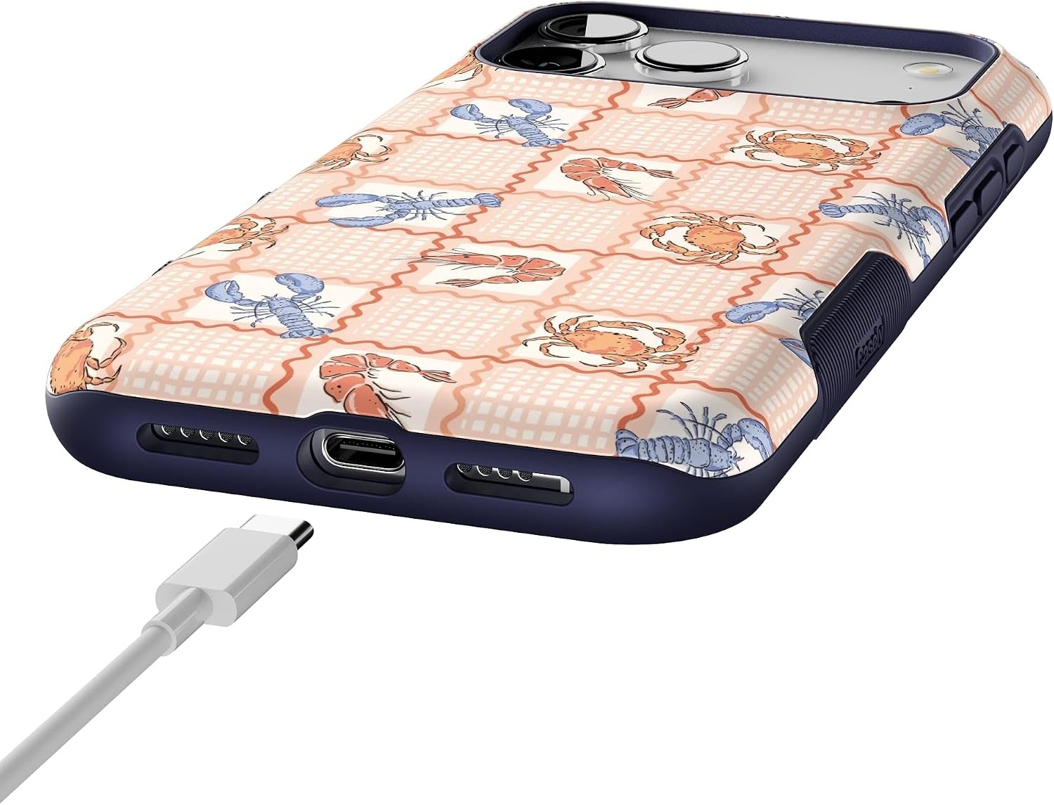 image:imageCasely iPhone 17 Pro Max Case Starfish Wishes Coral Pink Shimmer Bold Protective Design MagSafe Compatible DesignOn the Cape Coastal Summer