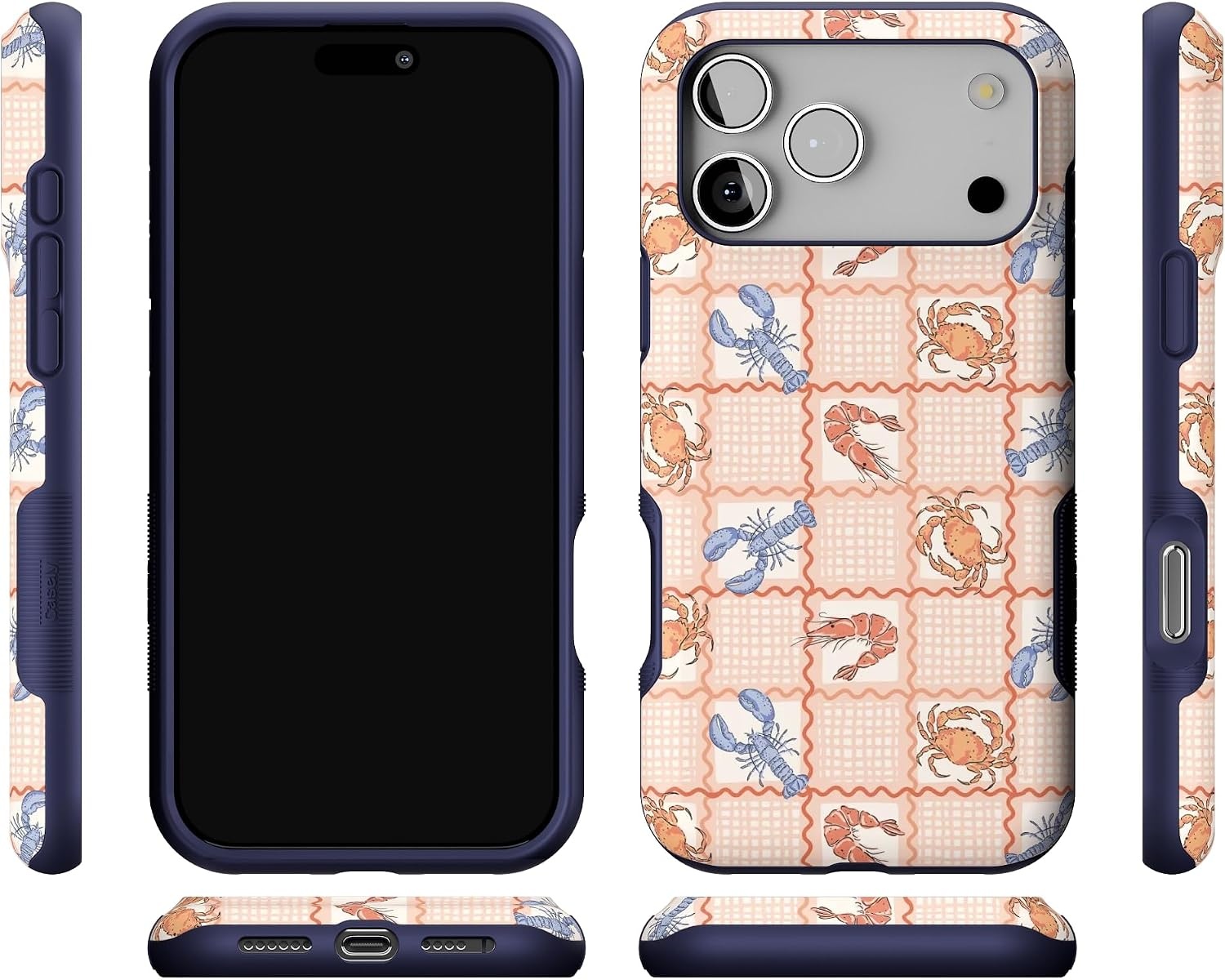 image:imageCasely iPhone 17 Pro Max Case Starfish Wishes Coral Pink Shimmer Bold Protective Design MagSafe Compatible DesignOn the Cape Coastal Summer