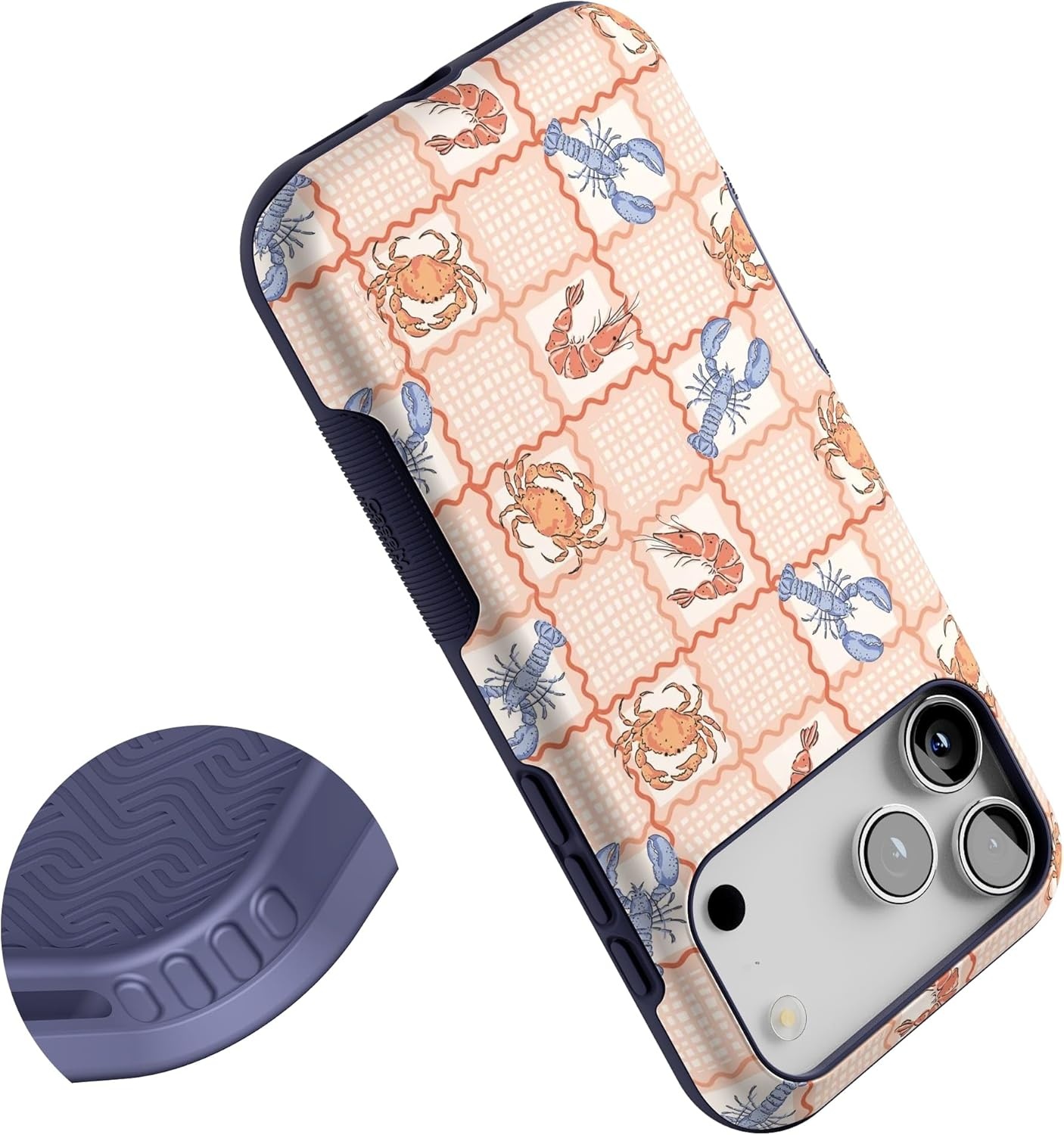 image:imageCasely iPhone 17 Pro Max Case Starfish Wishes Coral Pink Shimmer Bold Protective Design MagSafe Compatible DesignOn the Cape Coastal Summer