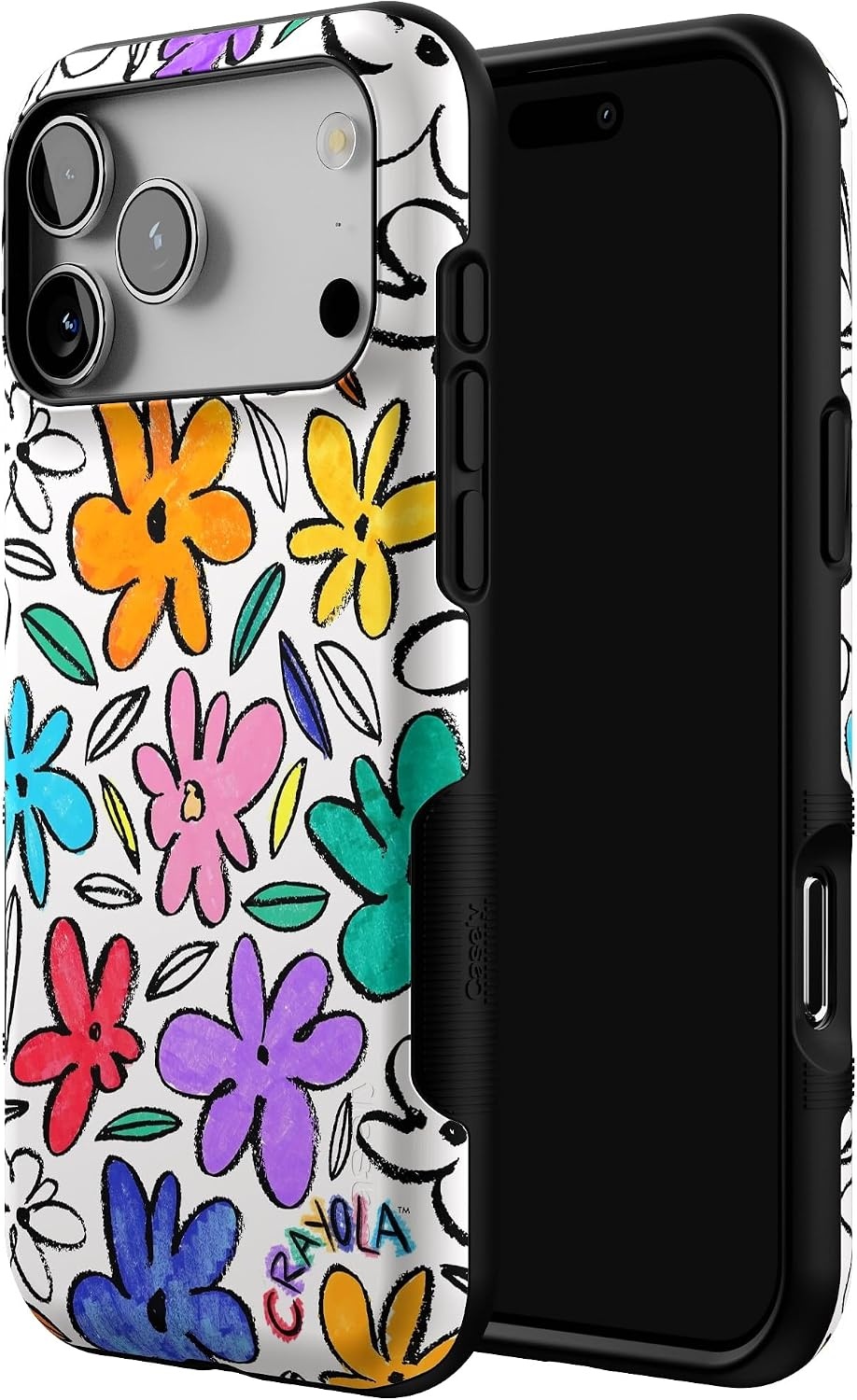 image:imageCasely iPhone 17 Pro Max Case Starfish Wishes Coral Pink Shimmer Bold Protective Design MagSafe Compatible DesignOutside the Lines Crayola Marker