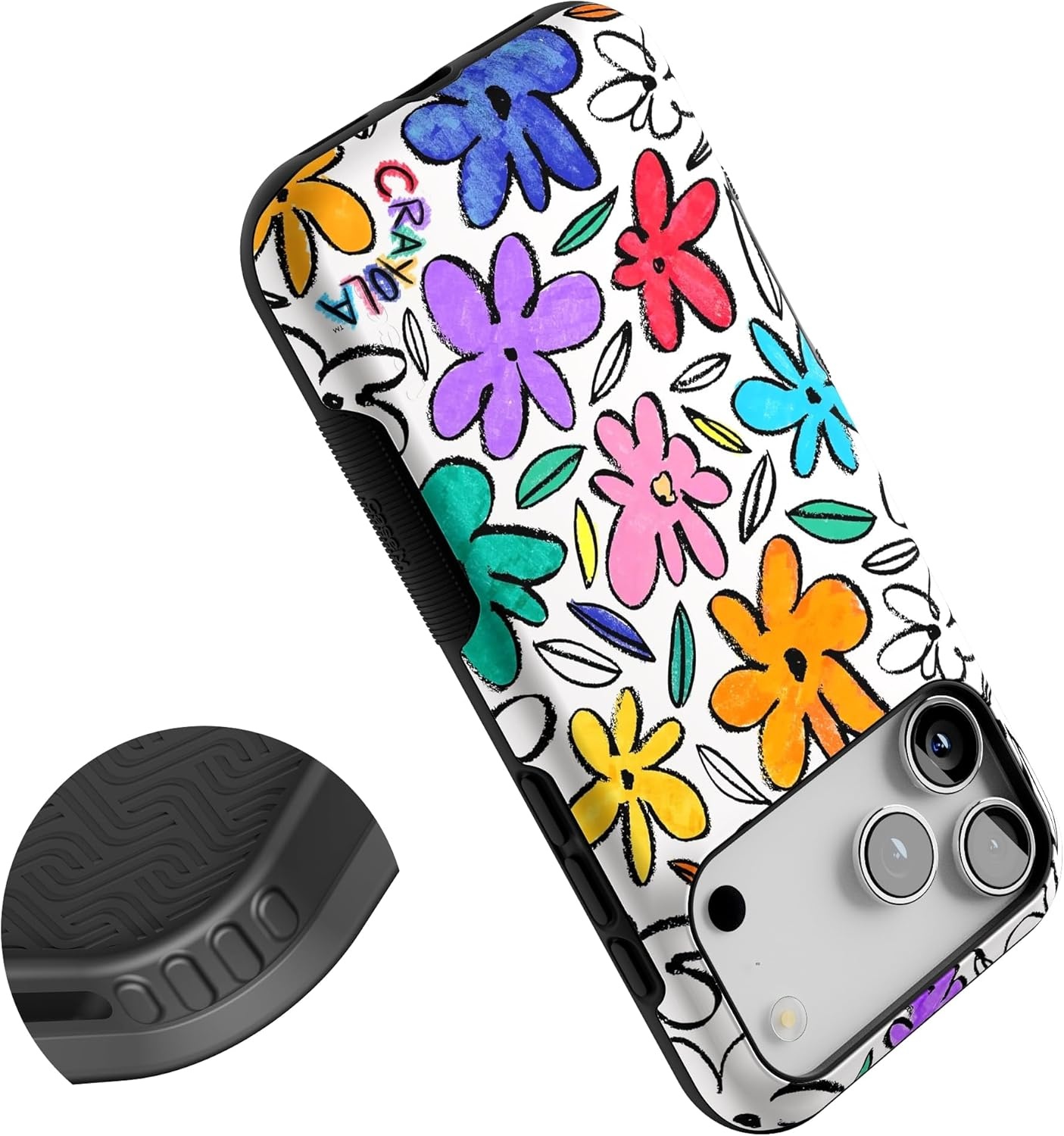 image:imageCasely iPhone 17 Pro Max Case Starfish Wishes Coral Pink Shimmer Bold Protective Design MagSafe Compatible DesignOutside the Lines Crayola Marker