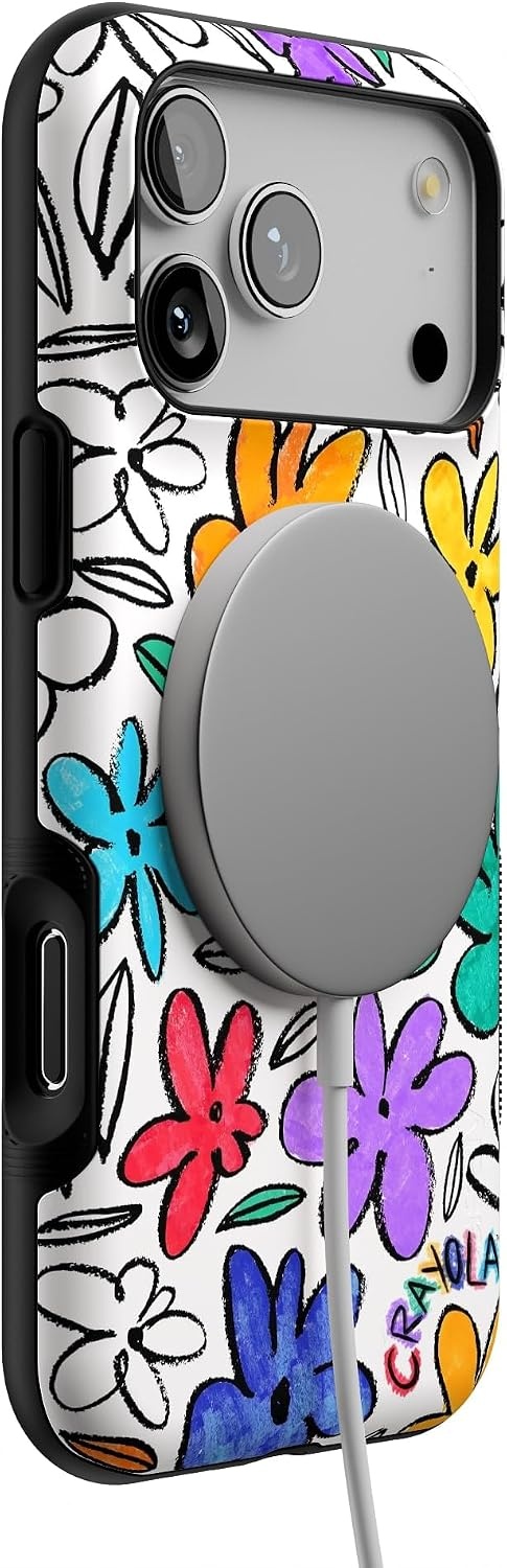 image:imageCasely iPhone 17 Pro Max Case Starfish Wishes Coral Pink Shimmer Bold Protective Design MagSafe Compatible DesignOutside the Lines Crayola Marker
