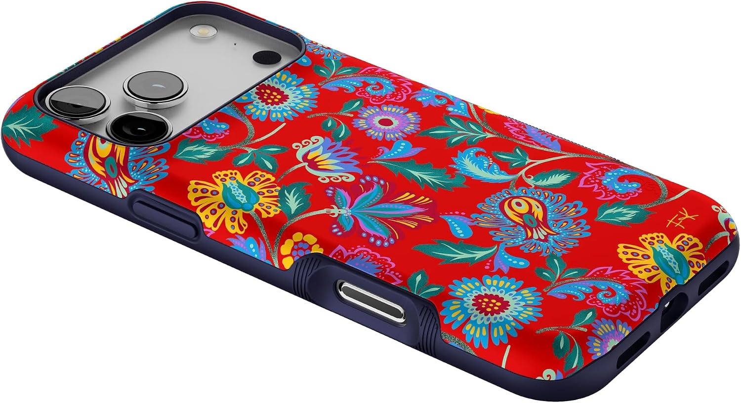 image:imageCasely iPhone 17 Pro Max Case Starfish Wishes Coral Pink Shimmer Bold Protective Design MagSafe Compatible DesignPainted Flowers Frida Kahlo Floral